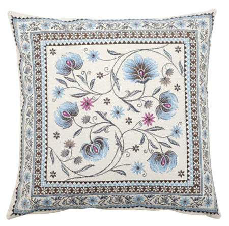 Jacquard cushion cover (SILLANS. blue ) - Click Image to Close